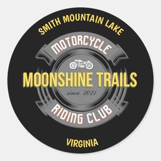 Rond Sticker pour casque MTMRC - 3" Moonshine Trails MR (Devant)