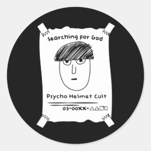 Rond Sticker pour casque Psycho