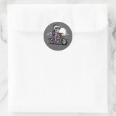 Rond Sticker pour cavalier moto (Sac)