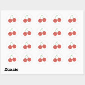 Rond Sticker pour cerise (Feuille)