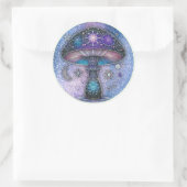 Rond Sticker pour champignon céleste Conception cosmiqu (Sac)