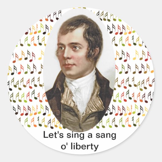 Rond Sticker pour chansons de l'indépendance écossaise (Devant)