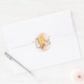 Rond Sticker pour chat aquarelle (Enveloppe)