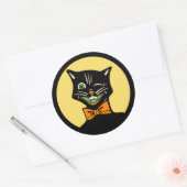 Rond Sticker pour chat Art déco vintage (Enveloppe)
