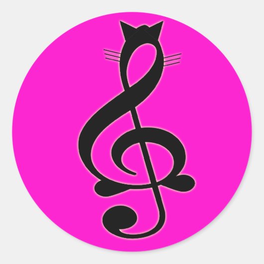 Rond Sticker pour chat de jazz (Devant)