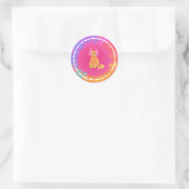 Rond Sticker pour chat de musique néon (Sac)