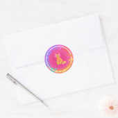 Rond Sticker pour chat de musique néon (Enveloppe)