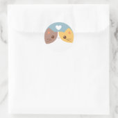 Rond Sticker pour chat mignon (Sac)
