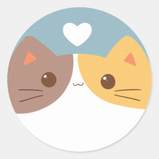 Rond Sticker pour chat mignon