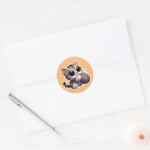 Rond sticker pour chat mignon (Enveloppe)