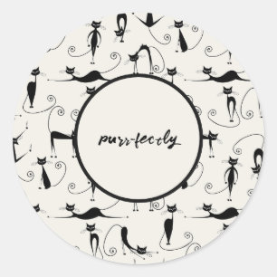 Rond Sticker pour chat personnalisé