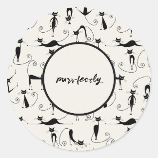 Rond Sticker pour chat personnalisé