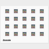 Rond Sticker pour chat Super Cute Wizard (Feuille)