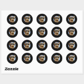 Rond Sticker pour chats cool (Feuille)