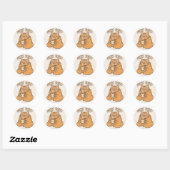 Rond Sticker pour chats de séjour confortable - Design (Feuille)