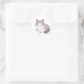 Rond Sticker pour chats gris et blanc (Sac)
