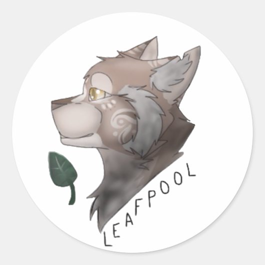 Rond Sticker pour chats guerriers Leafpool (Devant)