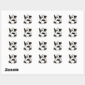 Rond Sticker pour chats noirs (Feuille)