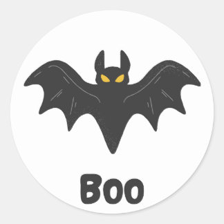 Rond Sticker pour chauve-souris d'Halloween