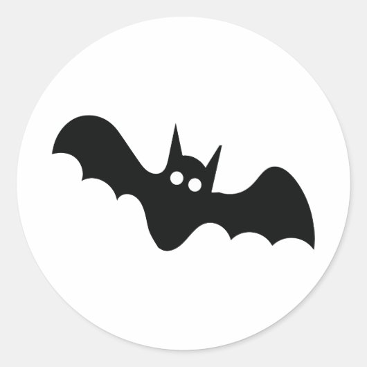 Rond Sticker pour chauve-souris d'Halloween (Devant)