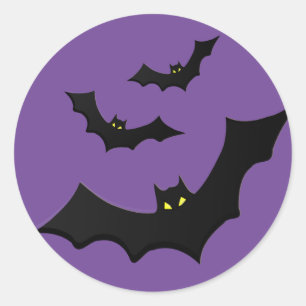 Rond Sticker pour chauve-souris d'Halloween