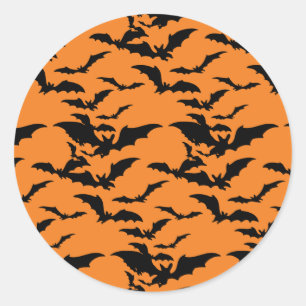 Rond Sticker pour chauve-souris d'Halloween