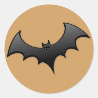 Rond Sticker pour chauve-souris orange