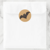 Rond Sticker pour chauve-souris orange (Sac)