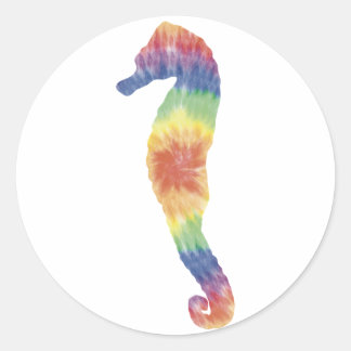 Rond Sticker pour cheval de mer Tie Dye