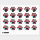 Rond Sticker pour chien (Feuille)