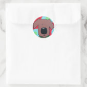 Rond Sticker pour chien (Sac)