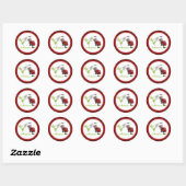 Rond Sticker pour chien Bug Ladybug (Feuille)
