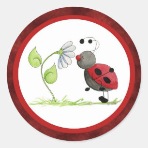 Rond Sticker pour chien Bug Ladybug