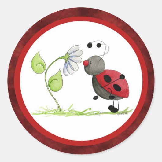 Rond Sticker pour chien Bug Ladybug (Devant)
