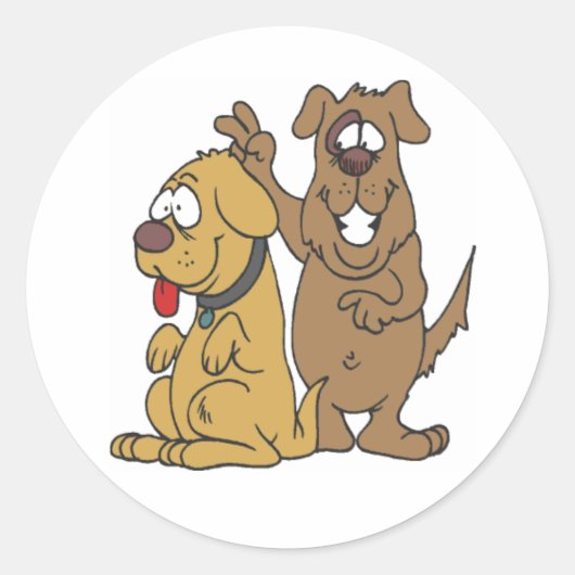 Rond Sticker pour chien coquin (Devant)