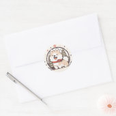 Rond Sticker pour chien de Noël mignon (Enveloppe)