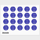 Rond Sticker pour chien de service d'accueil (Feuille)
