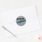 Rond Sticker pour chien Greyhound Silhouettes (Enveloppe)