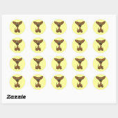 Rond Sticker pour chien Mousey (Feuille)