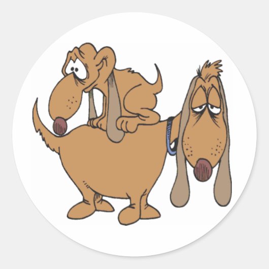 Rond Sticker pour chien pourri (Devant)