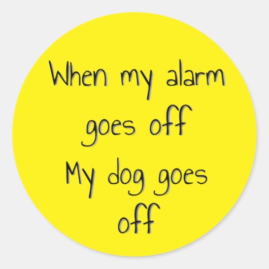 Rond Sticker pour chiens et alarmes (Devant)