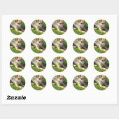 Rond Sticker pour chiot Terrier (Feuille)