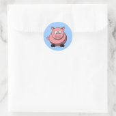 Rond Sticker pour cochon de dessin (Sac)