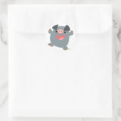 Rond Sticker pour cochon rebondissant au dessin mignon (Sac)