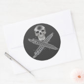 Rond Sticker pour crâne et os (Enveloppe)