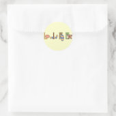 Rond Sticker pour cycle de vie papillon Métamorphose (Sac)