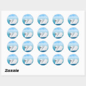Rond Sticker pour cygne muet (Feuille)