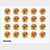 Rond Sticker pour danseur de gymnaste (Feuille)