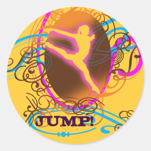 Rond Sticker pour danseur de gymnaste (Devant)
