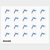 Rond Sticker pour dauphin (Feuille)